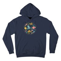 Grow Positive Thoughts Floral Flowers Emblem Hoodie