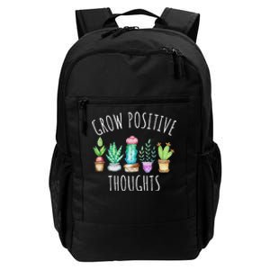 Grow Positive Thoughts Cactus Succulents Plants Mindset Daily Commute Backpack