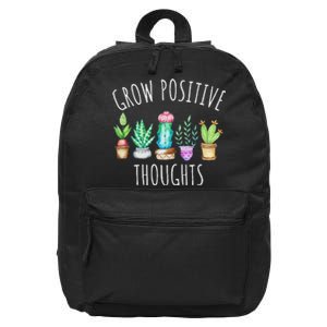 Grow Positive Thoughts Cactus Succulents Plants Mindset 16 in Basic Backpack