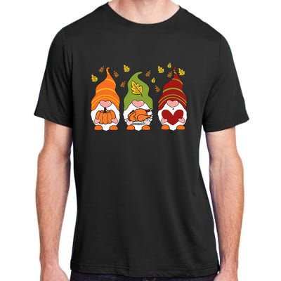 Gnomes Pumpkin Turkey Thanksgiving Day Cute Fall Autumn Adult ChromaSoft Performance T-Shirt