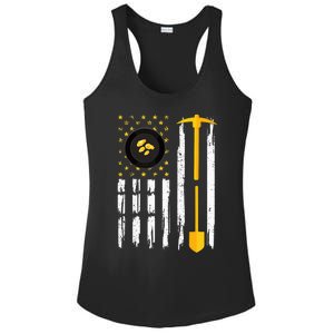 Gold Panning Us Flag Gold Panner Gold Prospecting Ladies PosiCharge Competitor Racerback Tank