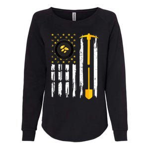 Gold Panning Us Flag Gold Panner Gold Prospecting Womens California Wash Sweatshirt