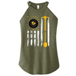 Gold Panning Us Flag Gold Panner Gold Prospecting Women's Perfect Tri Rocker Tank