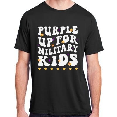 Groovy Purple Up For Military Child Month Adult ChromaSoft Performance T-Shirt