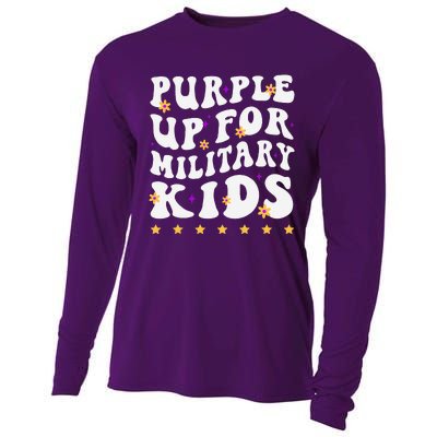 Groovy Purple Up For Military Child Month Cooling Performance Long Sleeve Crew