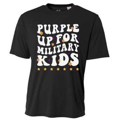 Groovy Purple Up For Military Military Child Month Cooling Performance Crew T-Shirt