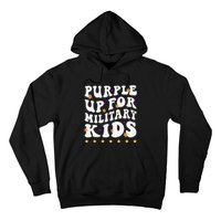 Groovy Purple Up For Military Military Child Month Hoodie