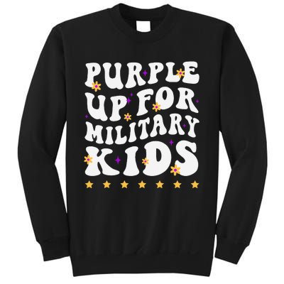 Groovy Purple Up For Military Military Child Month Sweatshirt