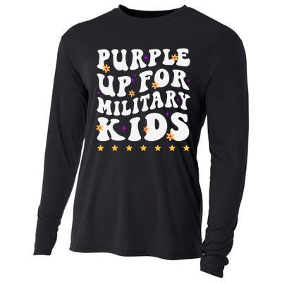 Groovy Purple Up For Military Military Child Month Cooling Performance Long Sleeve Crew