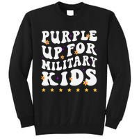 Groovy Purple Up For Military Military Child Month Tall Sweatshirt