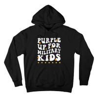 Groovy Purple Up For Military Military Child Month Tall Hoodie