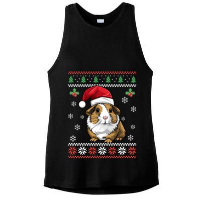 Guinea Pig Ugly Christmas Xmas Dults Swea Ladies PosiCharge Tri-Blend Wicking Tank