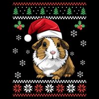 Guinea Pig Ugly Christmas Xmas Dults Swea Sustainable Bucket Hat