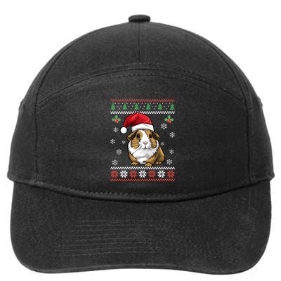Guinea Pig Ugly Christmas Xmas Dults Swea 7-Panel Snapback Hat