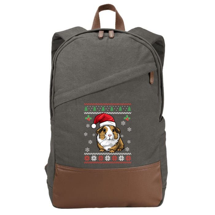 Guinea Pig Ugly Christmas Xmas Dults Swea Cotton Canvas Backpack