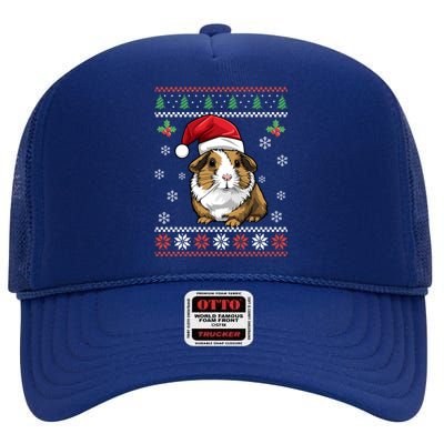 Guinea Pig Ugly Christmas Xmas Dults Swea High Crown Mesh Back Trucker Hat