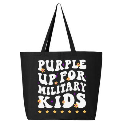 Groovy Purple Up For Military Military Child Month 25L Jumbo Tote