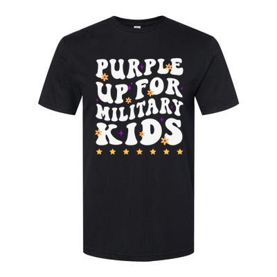 Groovy Purple Up For Military Military Child Month Softstyle® CVC T-Shirt