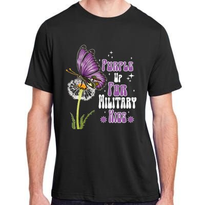 Groovy Purple Up For Military Dandelion Flower Adult ChromaSoft Performance T-Shirt