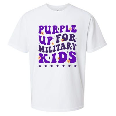 Groovy Purple Up For Military Child Month Sueded Cloud Jersey T-Shirt