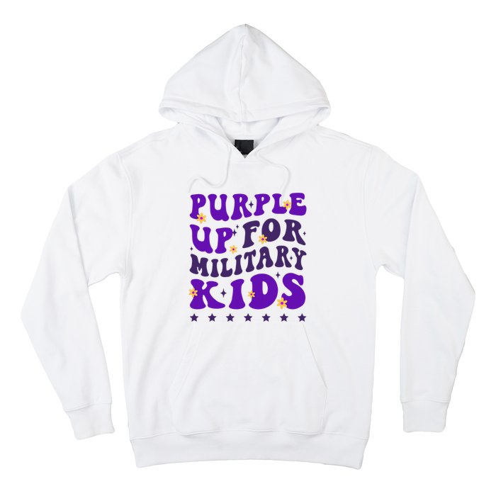 Groovy Purple Up For Military Child Month Hoodie