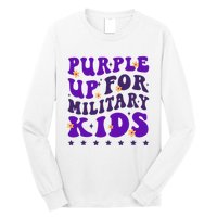 Groovy Purple Up For Military Child Month Long Sleeve Shirt