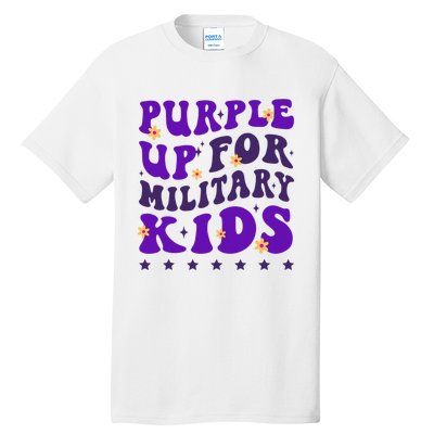 Groovy Purple Up For Military Child Month Tall T-Shirt