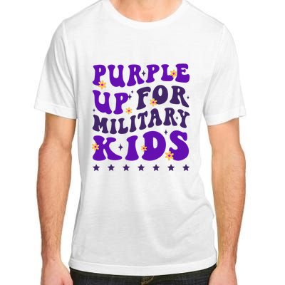 Groovy Purple Up For Military Child Month Adult ChromaSoft Performance T-Shirt