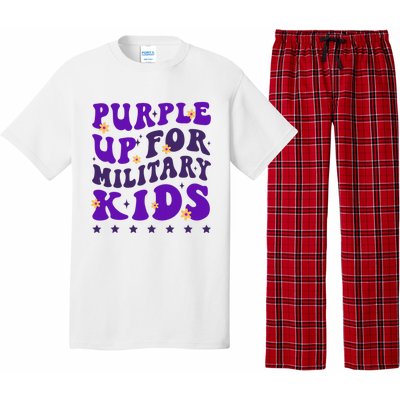 Groovy Purple Up For Military Child Month Pajama Set