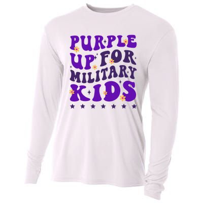 Groovy Purple Up For Military Child Month Cooling Performance Long Sleeve Crew