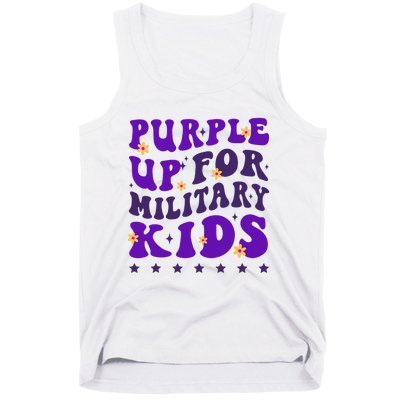 Groovy Purple Up For Military Child Month Tank Top