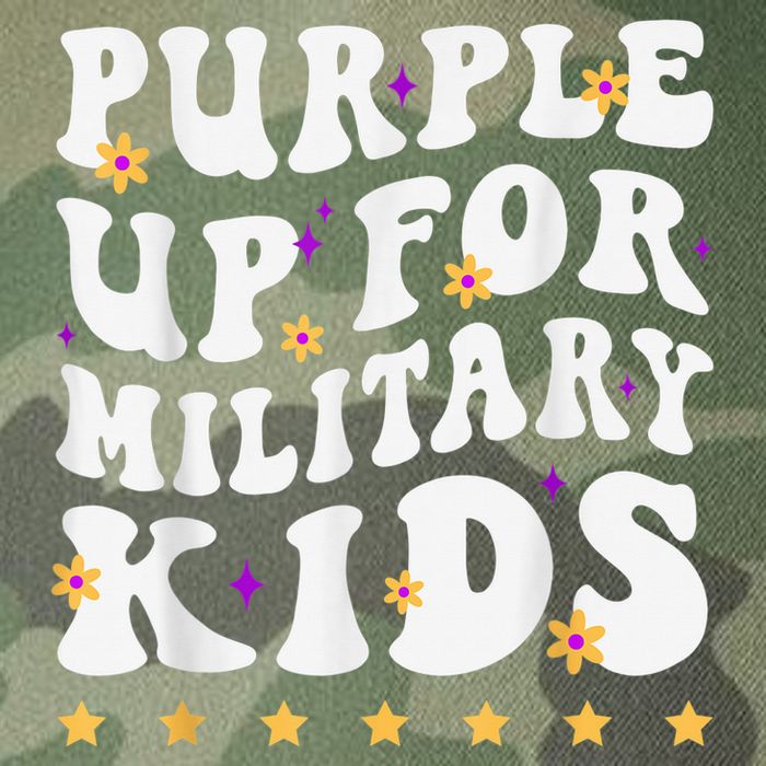 Groovy Purple Up For Military Kid Military Child Month Legacy Tie Dye Trucker Hat