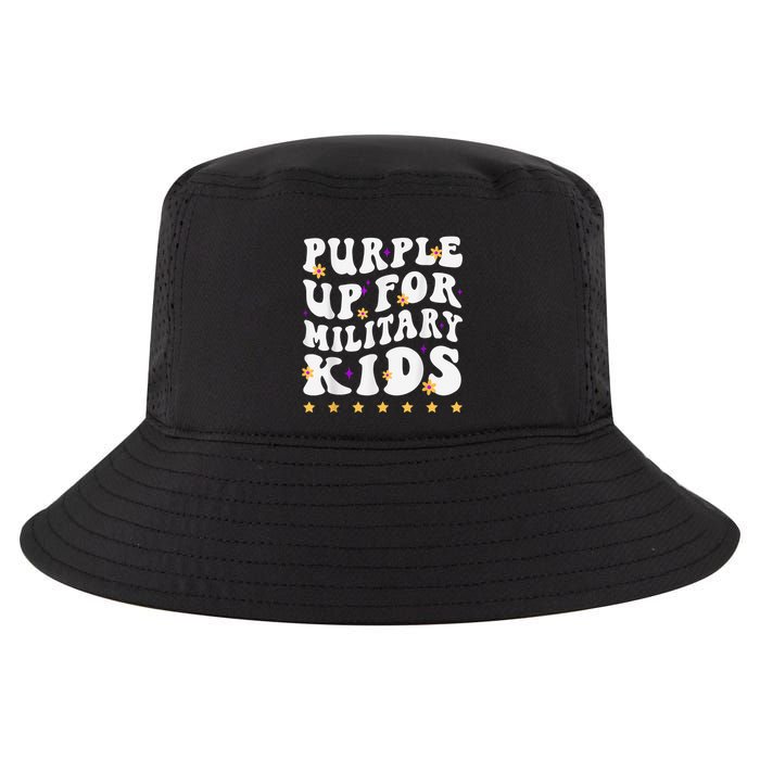 Groovy Purple Up For Military Kid Military Child Month Cool Comfort Performance Bucket Hat