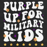 Groovy Purple Up For Military Kid Military Child Month Cool Comfort Performance Bucket Hat
