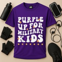 Groovy Purple Up For Military Kid Military Child Month Performance Shirt
