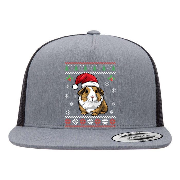 Guinea Pig Ugly Christmas Funny Gift Xmas Flat Bill Trucker Hat