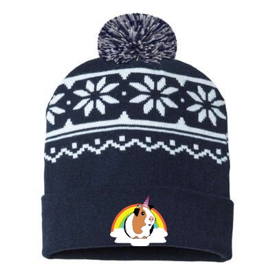 Guinea Pig Unicorn Shirts Cute Guinea Pig USA-Made Snowflake Beanie