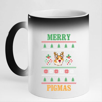 Guinea Pig Ugly Christmas 11oz Black Color Changing Mug