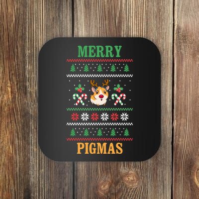 Guinea Pig Ugly Christmas Coaster