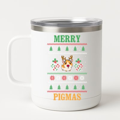 Guinea Pig Ugly Christmas 12 oz Stainless Steel Tumbler Cup