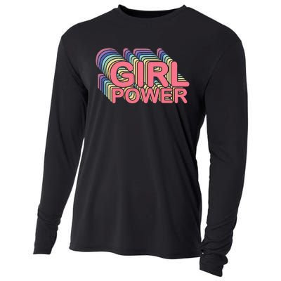 Girl Power Vintage Cooling Performance Long Sleeve Crew