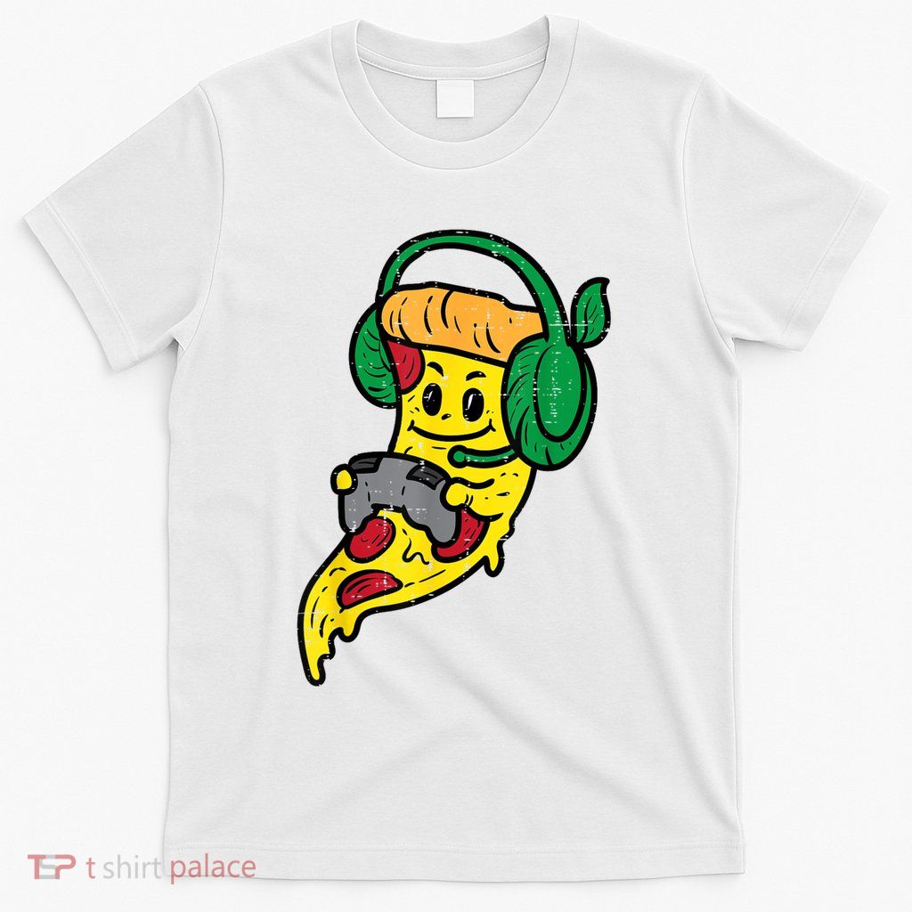 Gamer Pizza Video Gaming Funny Food Gift T-Shirt