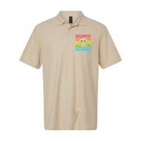 Groovy Preschool Vibes Face Retro Teachers Back To School Softstyle Adult Sport Polo