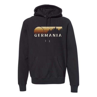 Germania Pa Vintage Evergreen Sunset Eighties Premium Hoodie