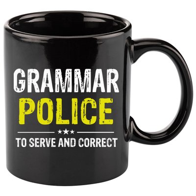 Grammar Police Wo And Funny Costume Idea 11oz C Handle Ceramic Mug