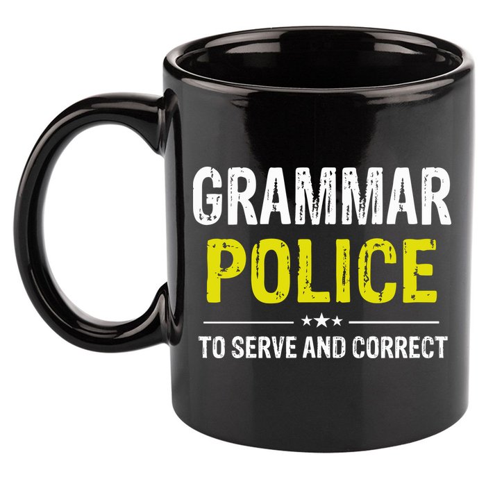 Grammar Police Wo And Funny Costume Idea 11oz C Handle Ceramic Mug