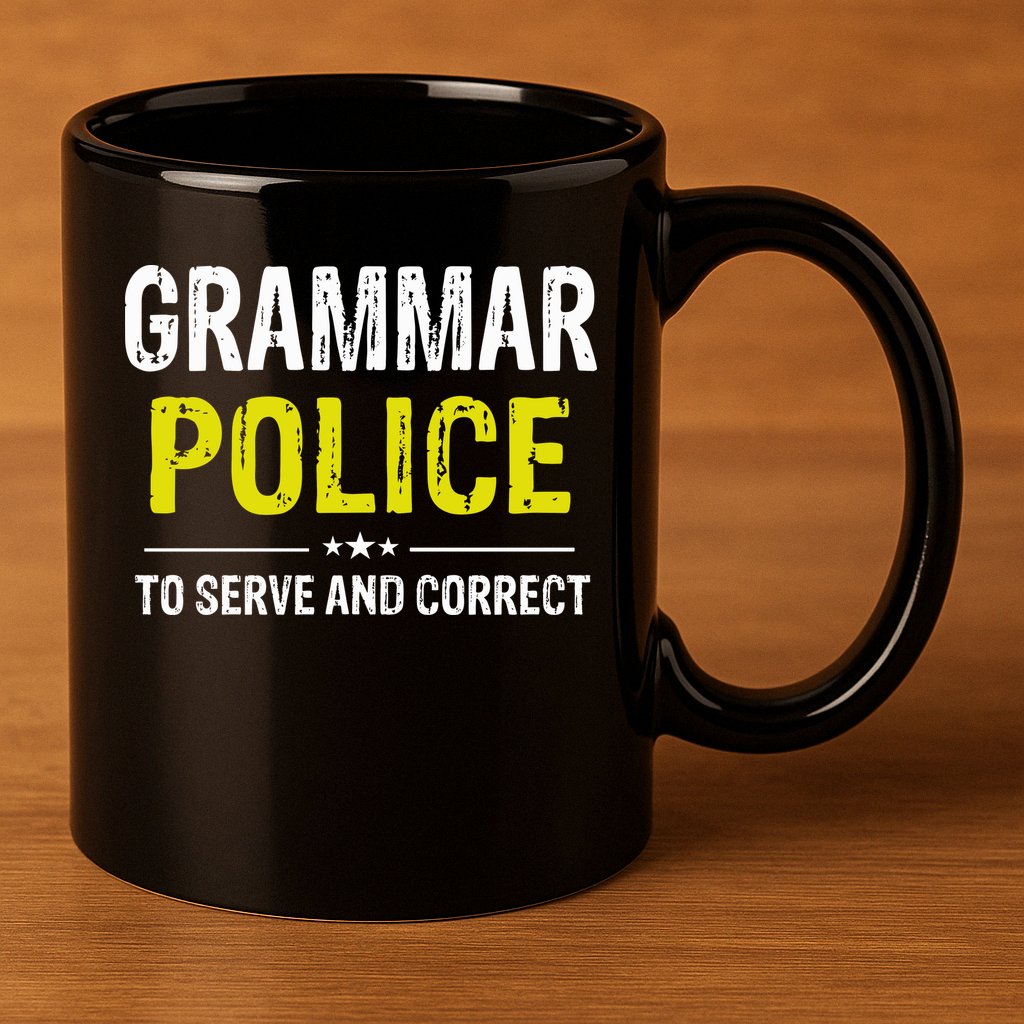 Grammar Police Wo And Funny Costume Idea 11oz C Handle Ceramic Mug