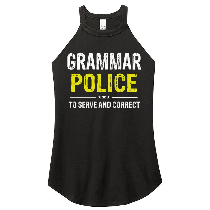 Grammar Police Wo And Funny Costume Idea Women's Perfect Tri Rocker Tank