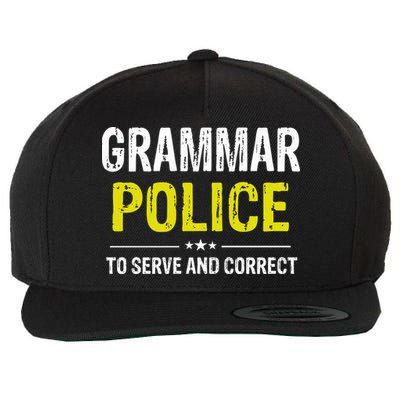 Grammar Police Wo And Funny Costume Idea Wool Snapback Cap