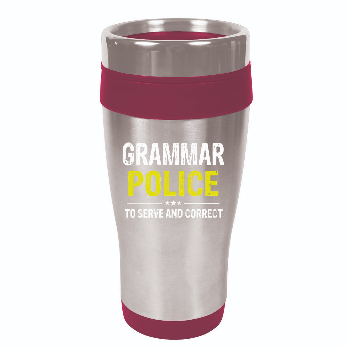 Grammar Police Wo And Funny Costume Idea 16oz Travel Tumbler